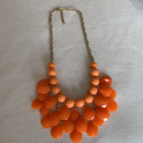 Orange Bubble Necklace Like New - Picture 4 of 5